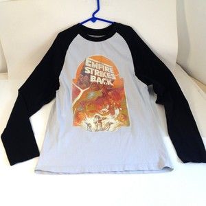 Star Wars The Empire Strikes Back Long Sleeve 2-Tone Men's Size S Luke Leia Han